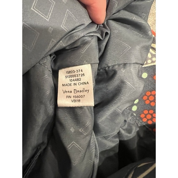 Vera Bradley Quilted Shoulder Bag Purse Tote 11 x 15 Retired Nomadic Floral - Picture 5 of 5